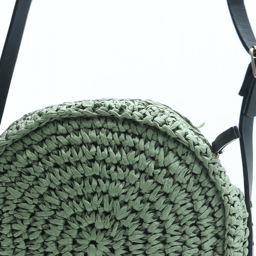 Marks and Spencer Womens Green Straw Crossbody Size Small
