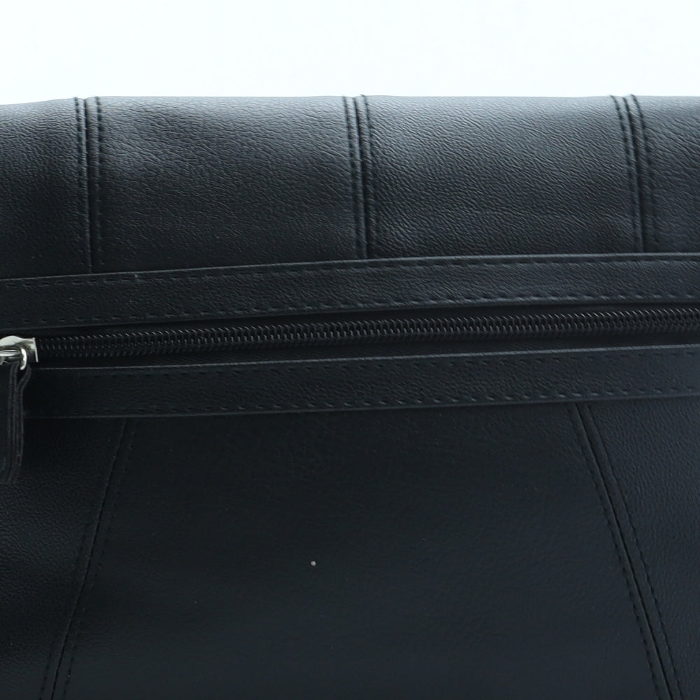 Nicole Brown Womens Black Polyester Crossbody Size Small