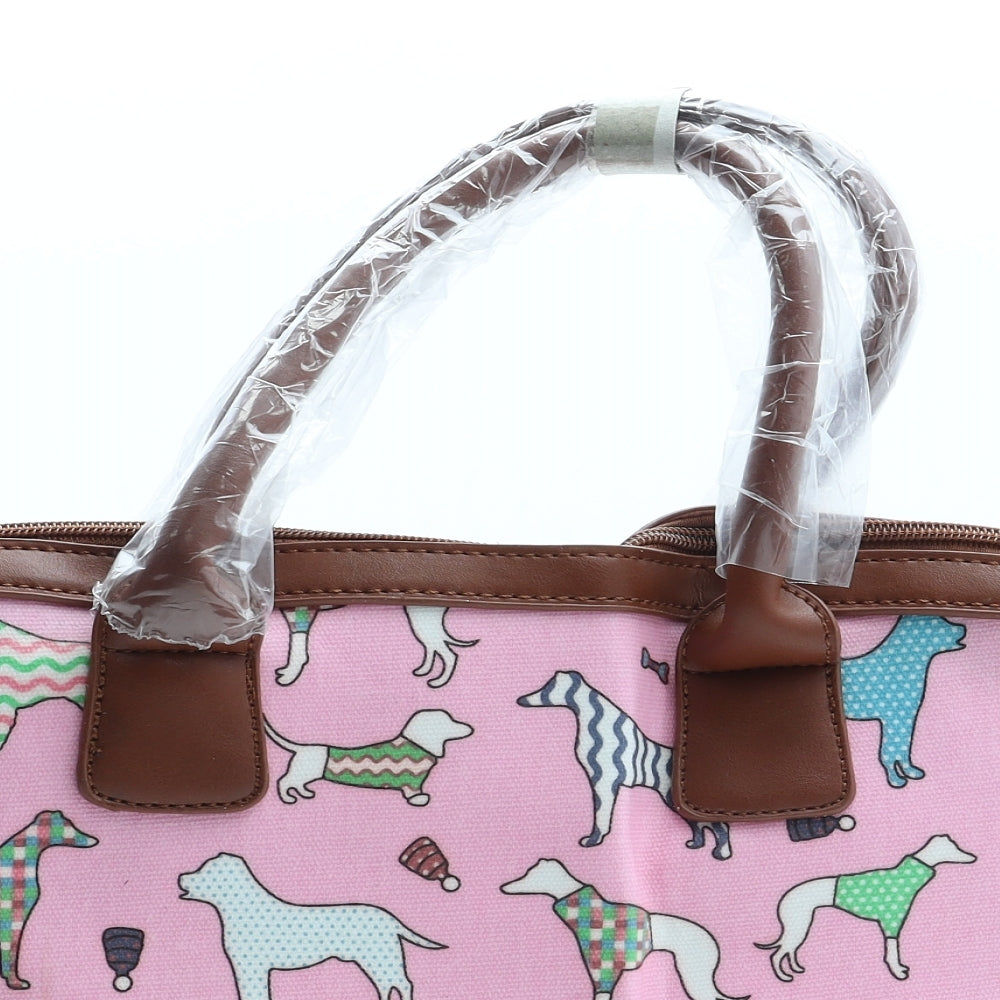 Preworn Womens Multicoloured Geometric Polyester Top Handle Bag Size Medium - Dog