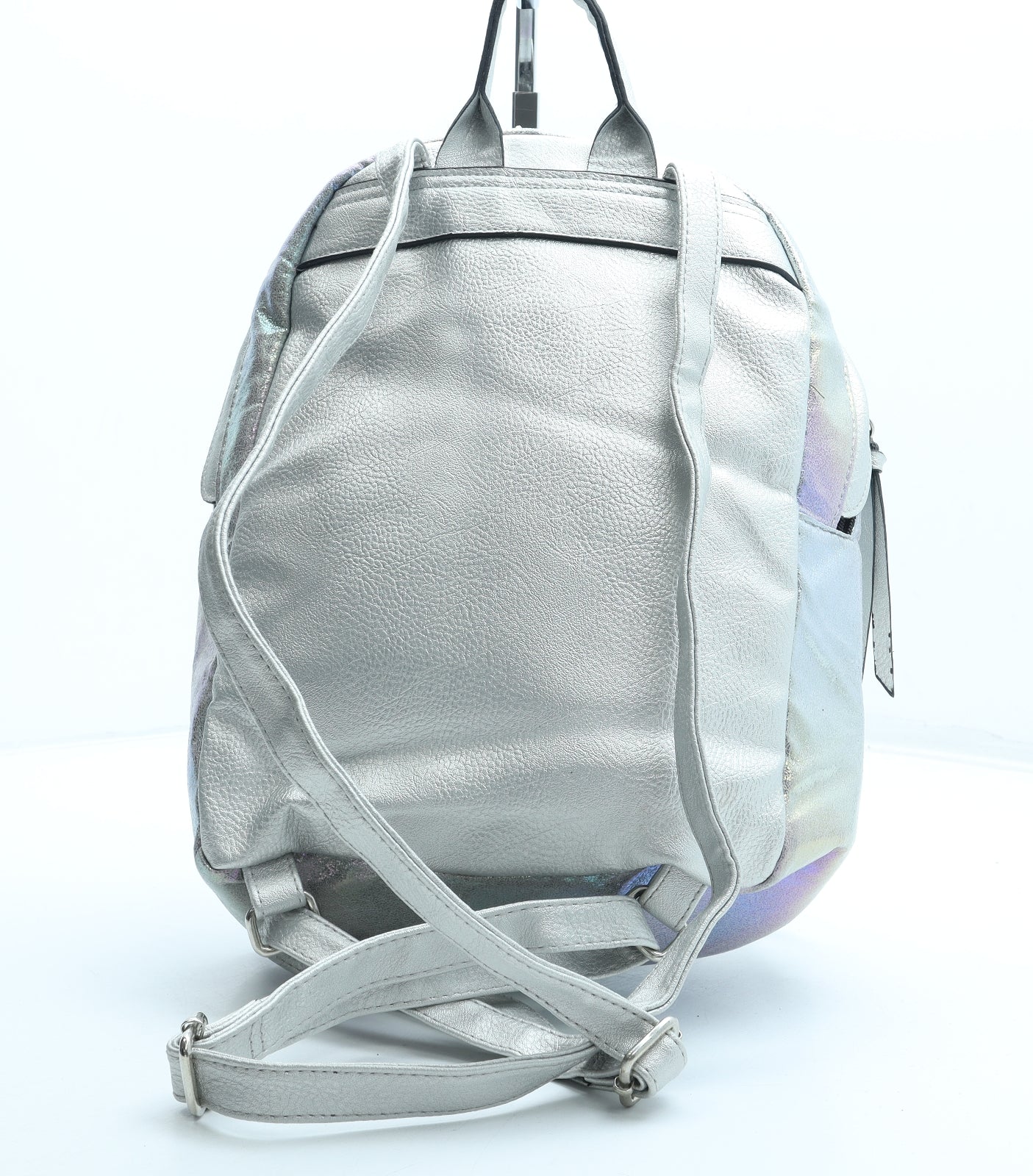 Primark Womens Multicoloured Polyester Backpack Size Medium - Holographic