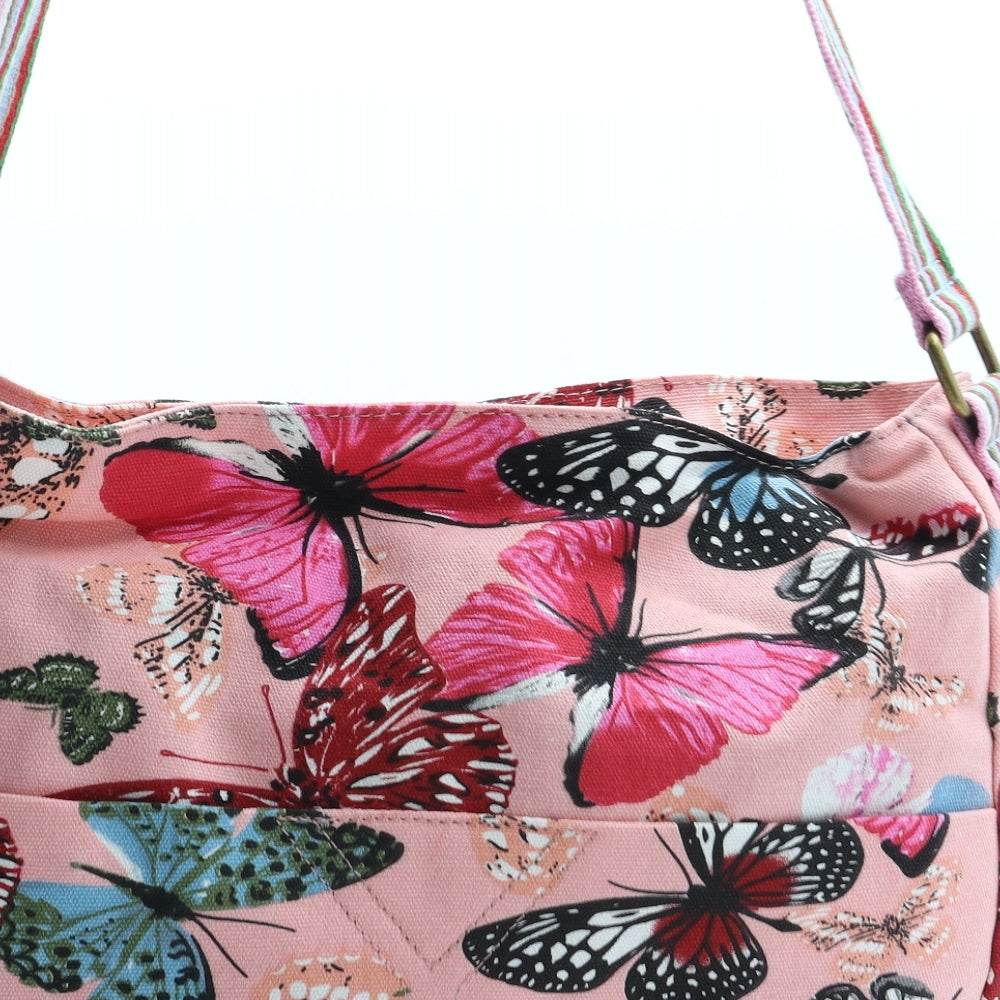 Have Best Womens Multicoloured Geometric Polyester Crossbody Size Medium - Butterflies