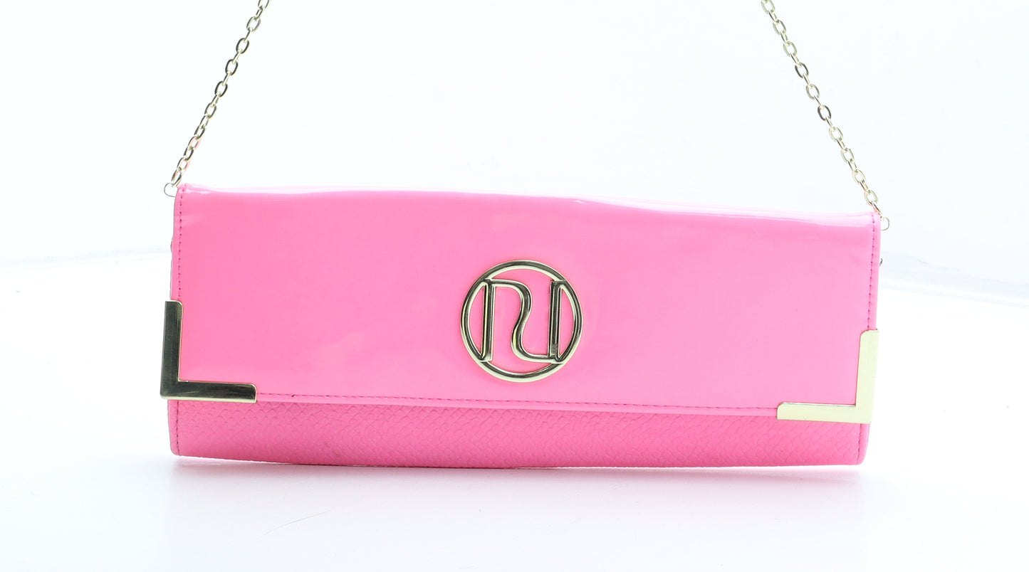 River Island Womens Pink PVC Clutch Size Small
