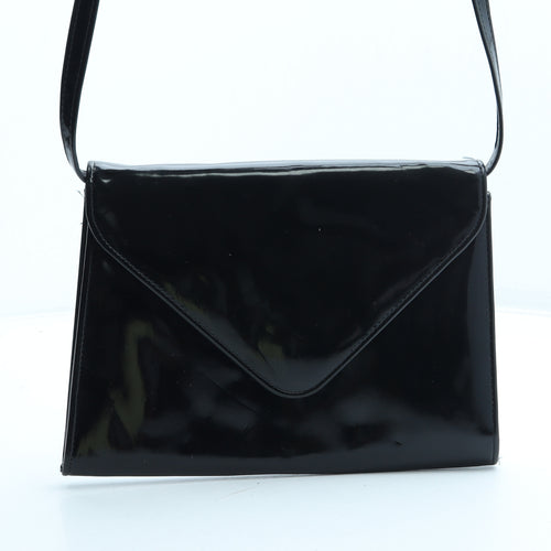 St Michaels Womens Black Polyurethane Shoulder Bag Size Small