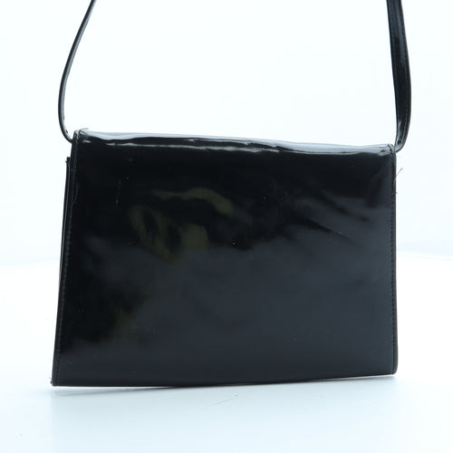 St Michaels Womens Black Polyurethane Shoulder Bag Size Small