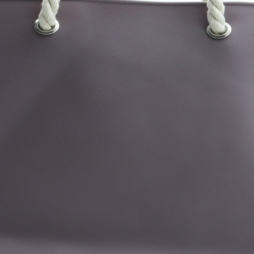 Oyster & Grey Womens Purple Rubber Tote Size Medium
