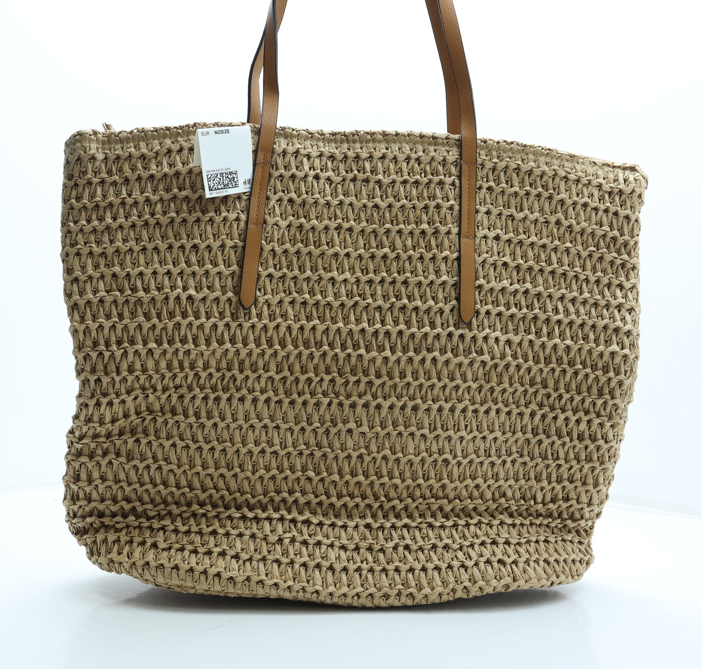 H&M Womens Brown Straw Tote Size Large