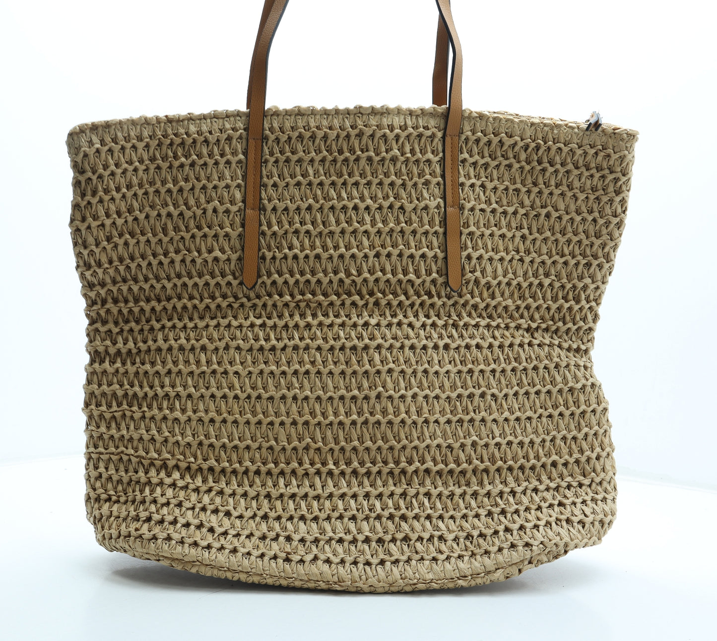 H&M Womens Brown Straw Tote Size Large