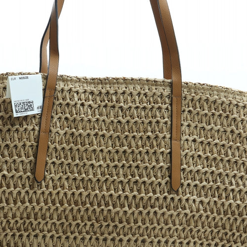 H&M Womens Brown Straw Tote Size Large
