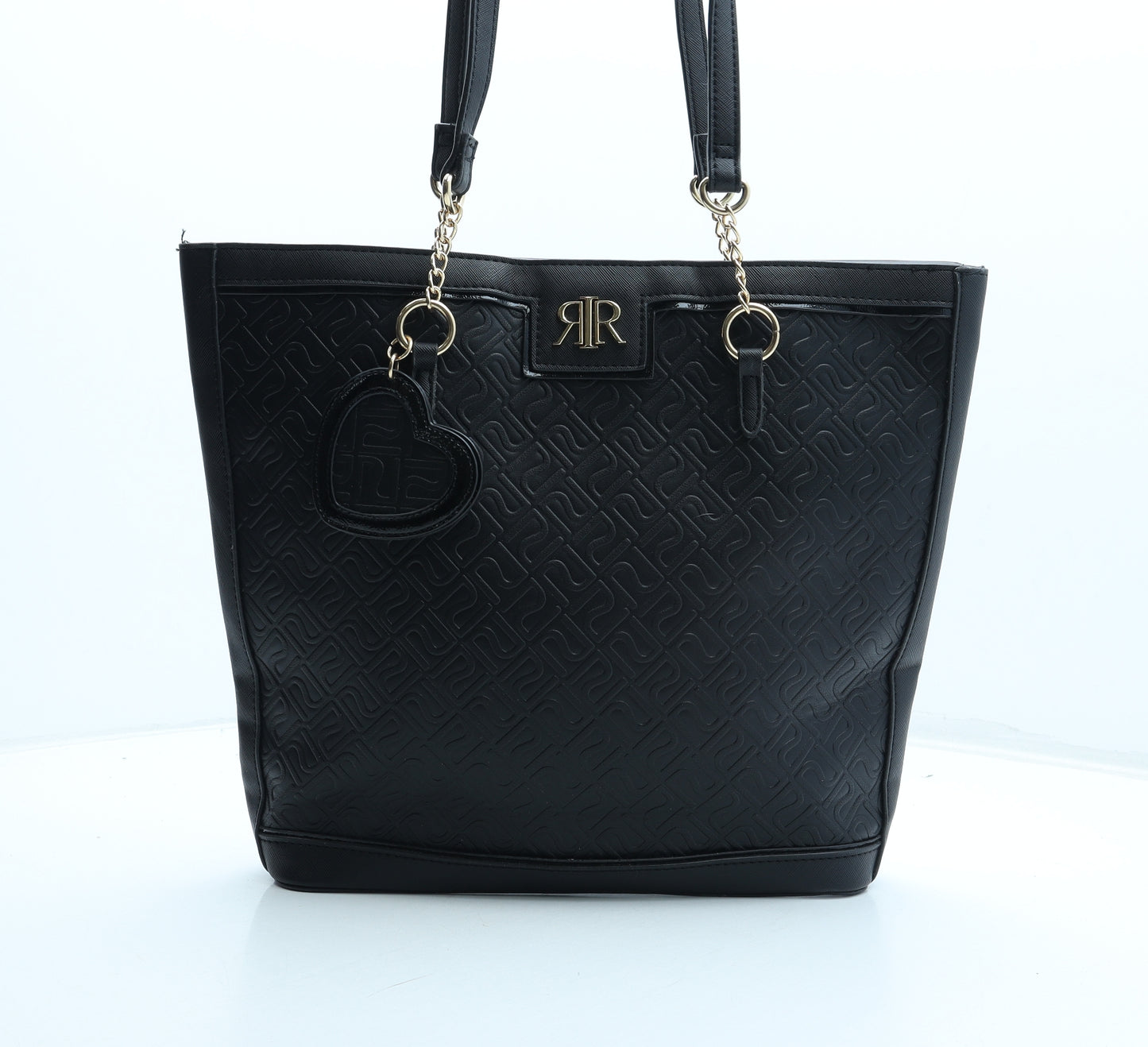 River Island Womens Black Polyurethane Tote Size Large