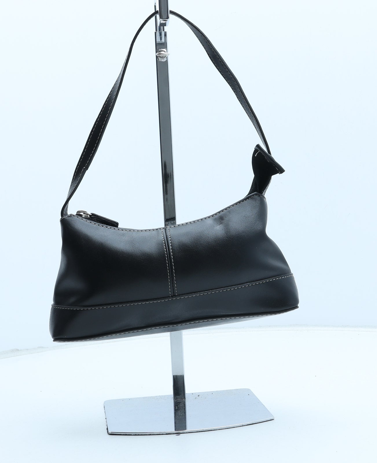 NEXT Womens Black PVC Shoulder Bag Size Small