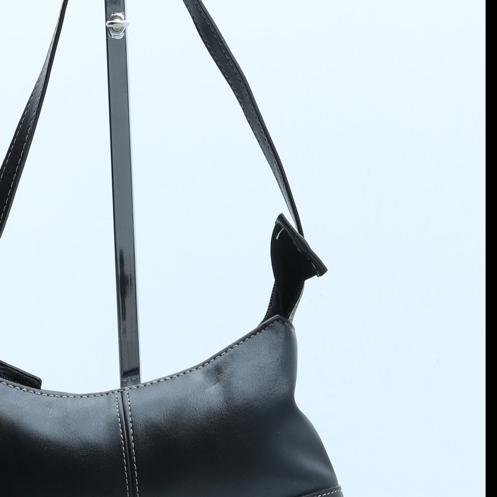 NEXT Womens Black PVC Shoulder Bag Size Small