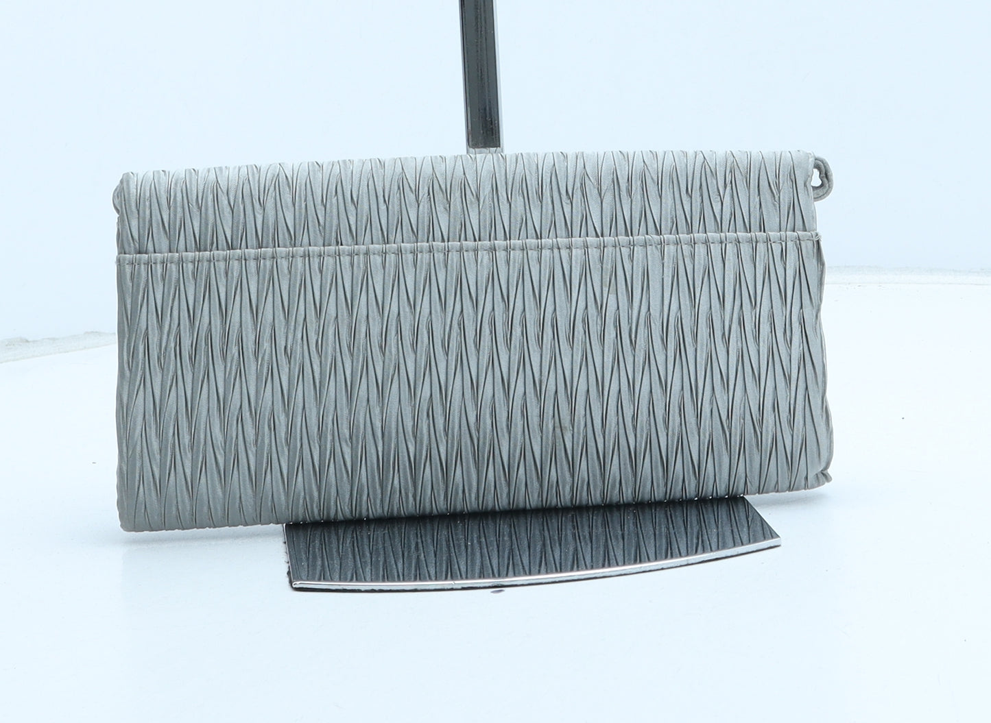 Debut Womens Grey Polyester Clutch Size Small