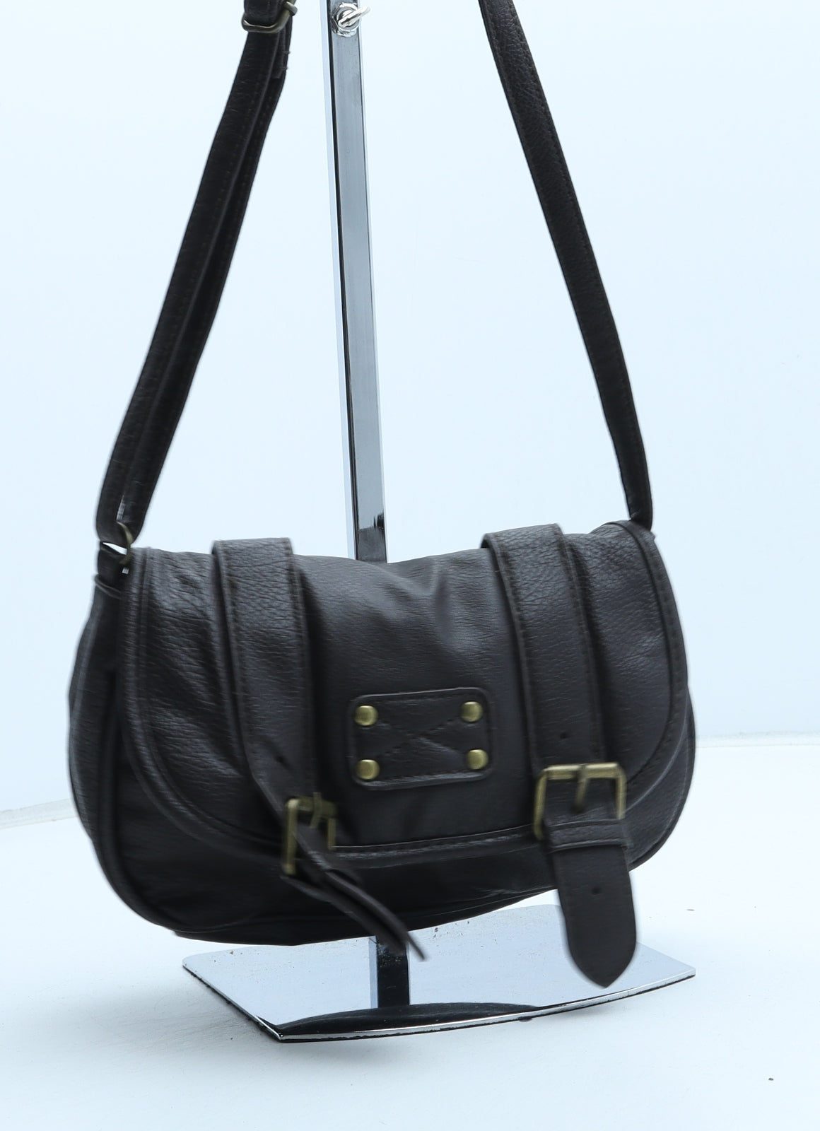 New Look Womens Brown Polyurethane Crossbody Size Small