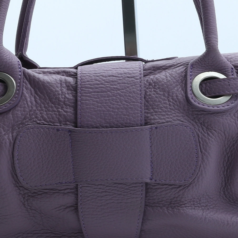 Borse In Pelle Womens Purple Polyurethane Top Handle Bag Size Large