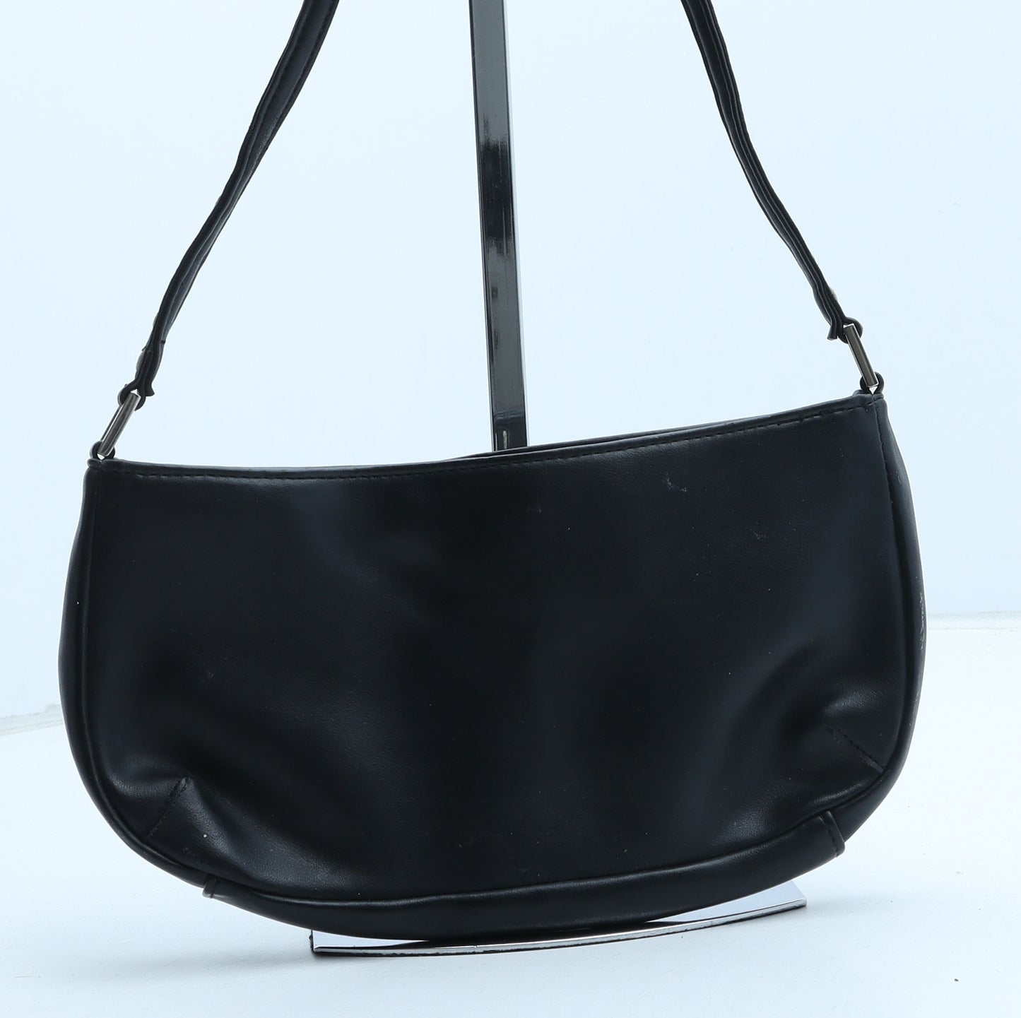 Dorothy Perkins Womens Black Polyurethane Shoulder Bag Size Small