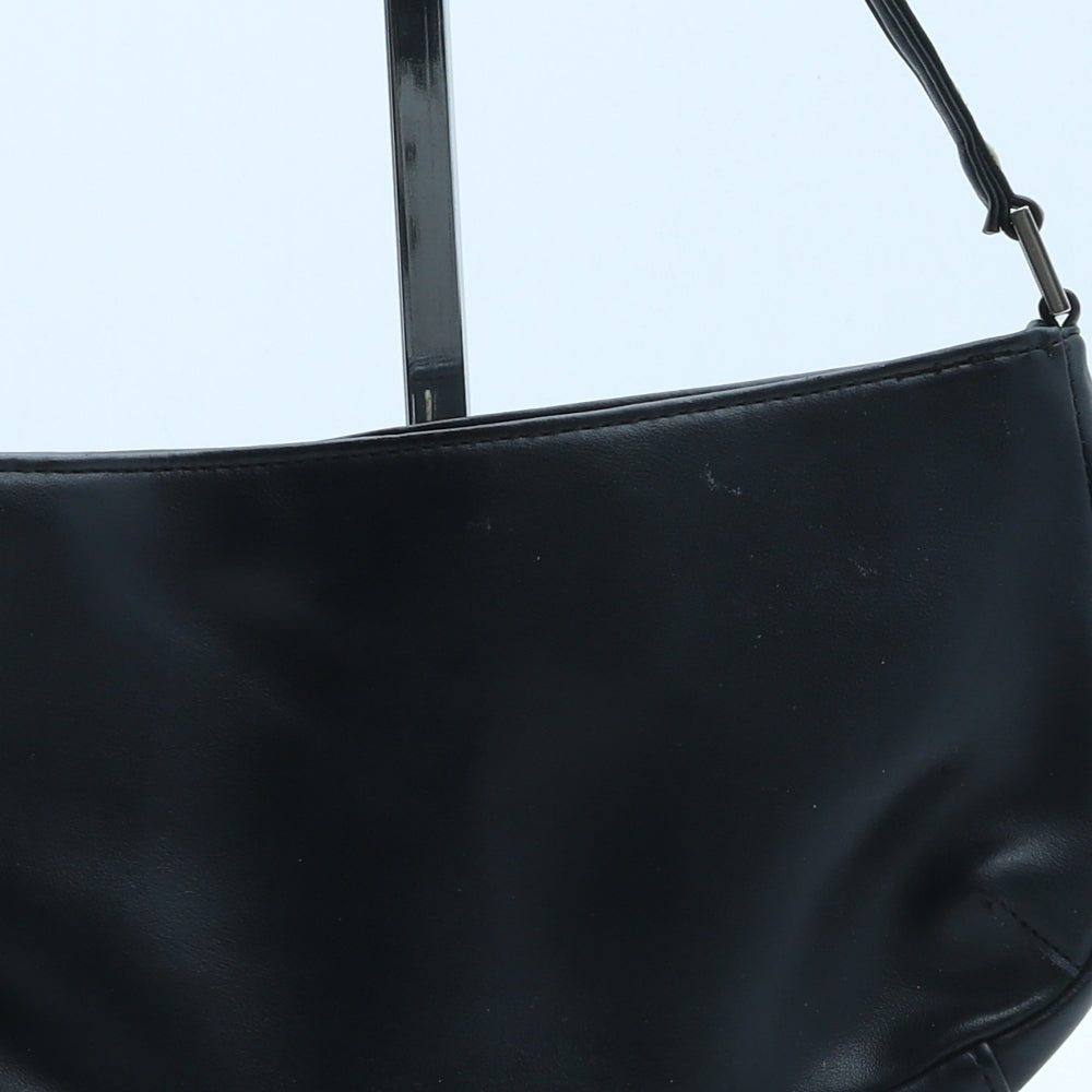 Dorothy Perkins Womens Black Polyurethane Shoulder Bag Size Small