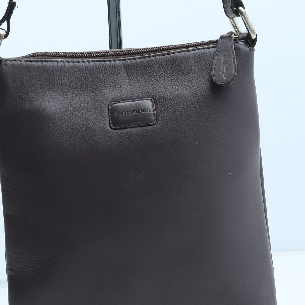Paul Costelloe Womens Brown Leather Crossbody Size Medium