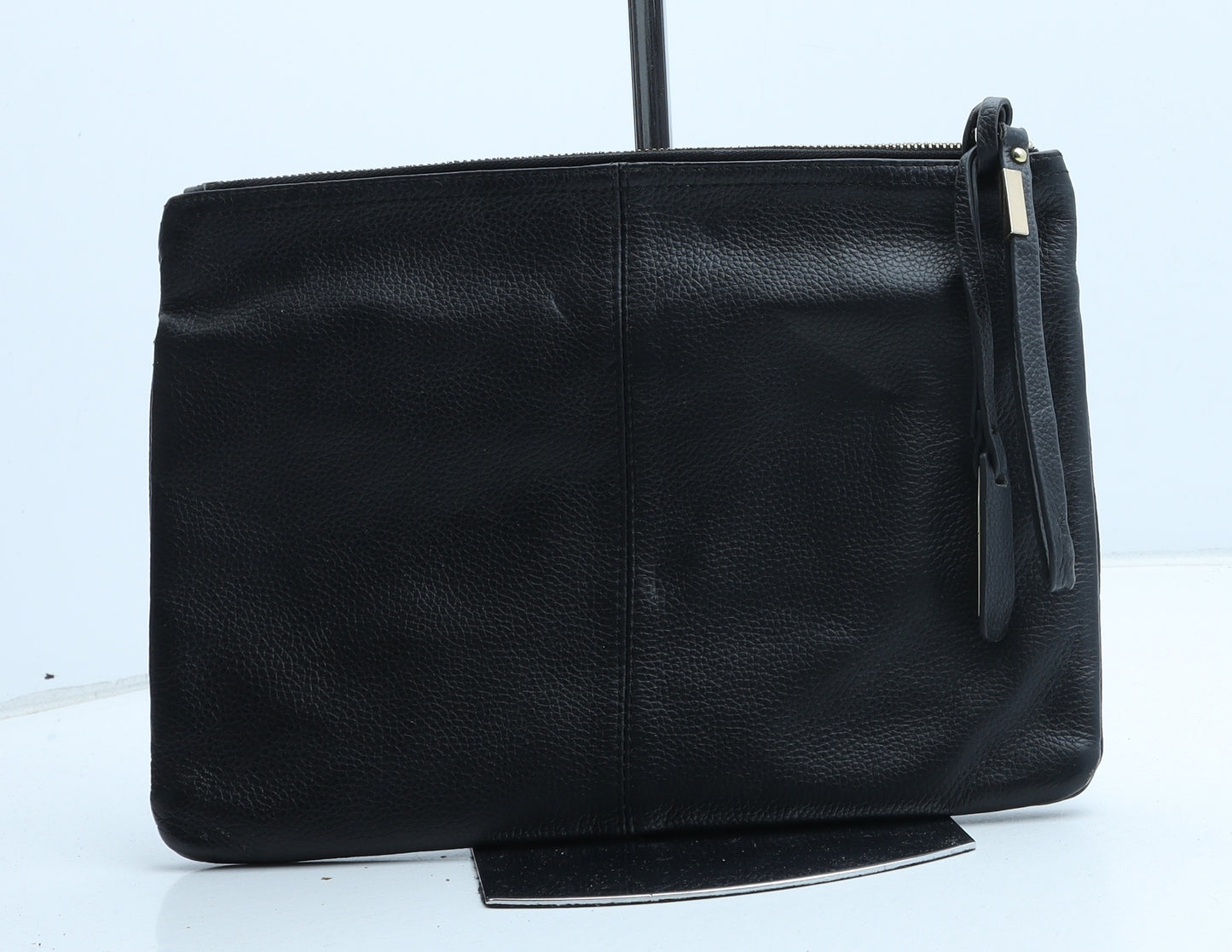 New Look Womens Black Leather Clutch Size Medium - Snake Print