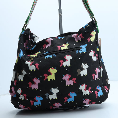 Have Best Womens Black Geometric Polyester Crossbody Size Large - Unicorn