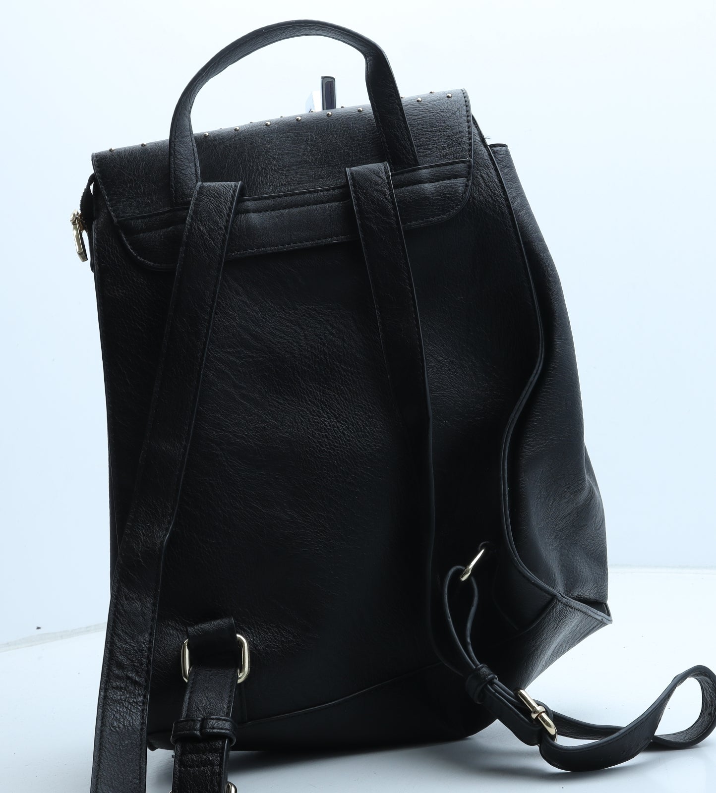 Dune Womens Black Polyurethane Backpack Size Medium