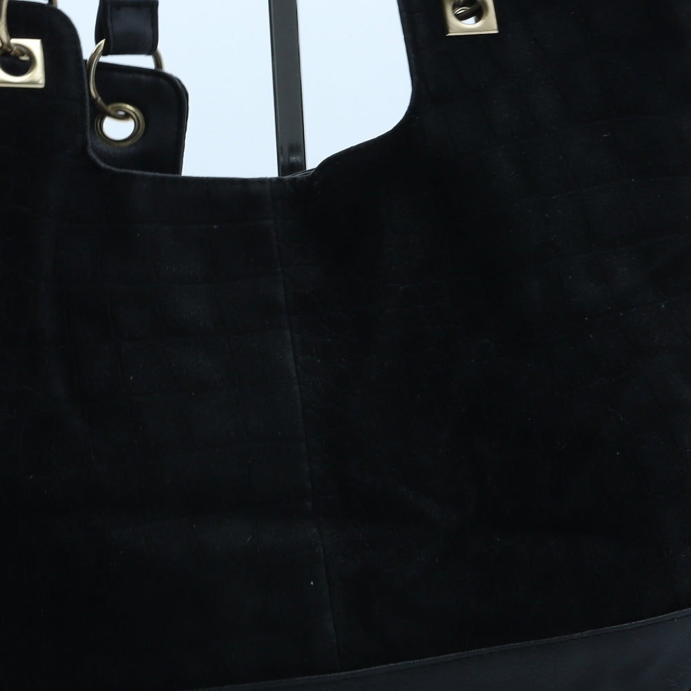 Peacocks Womens Black Polyurethane Tote Size Large - Snake Print