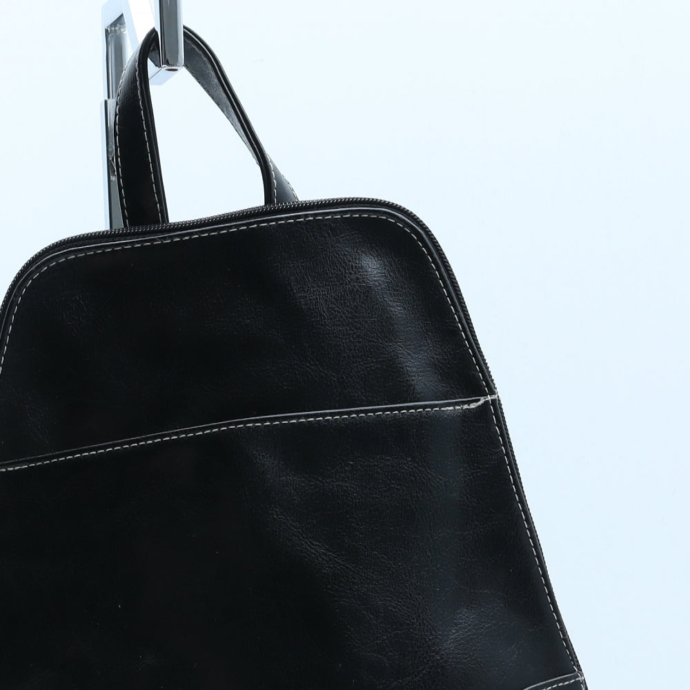 Baretts Womens Black Polyurethane Backpack Size Small