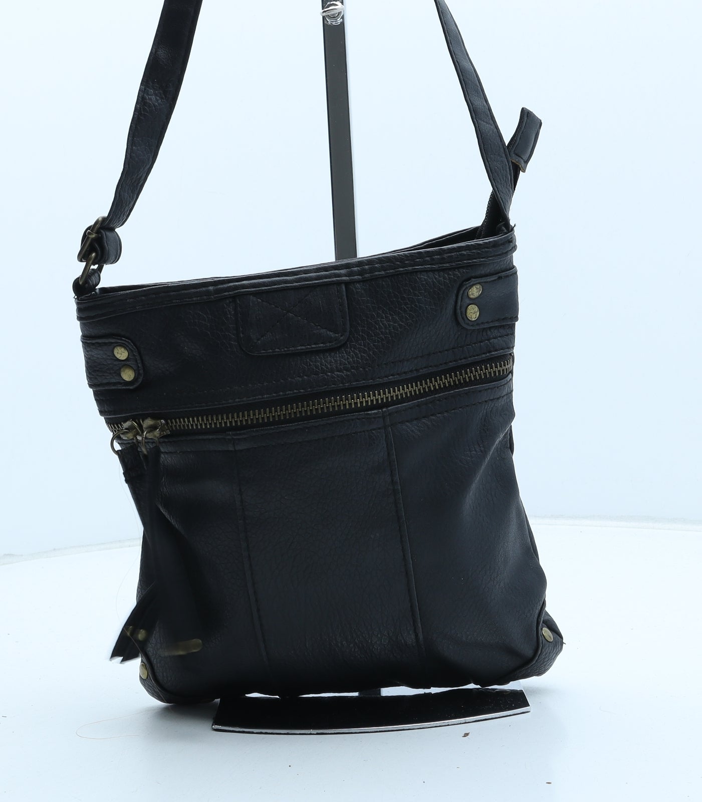 New Look Womens Blue Polyurethane Crossbody Size Small