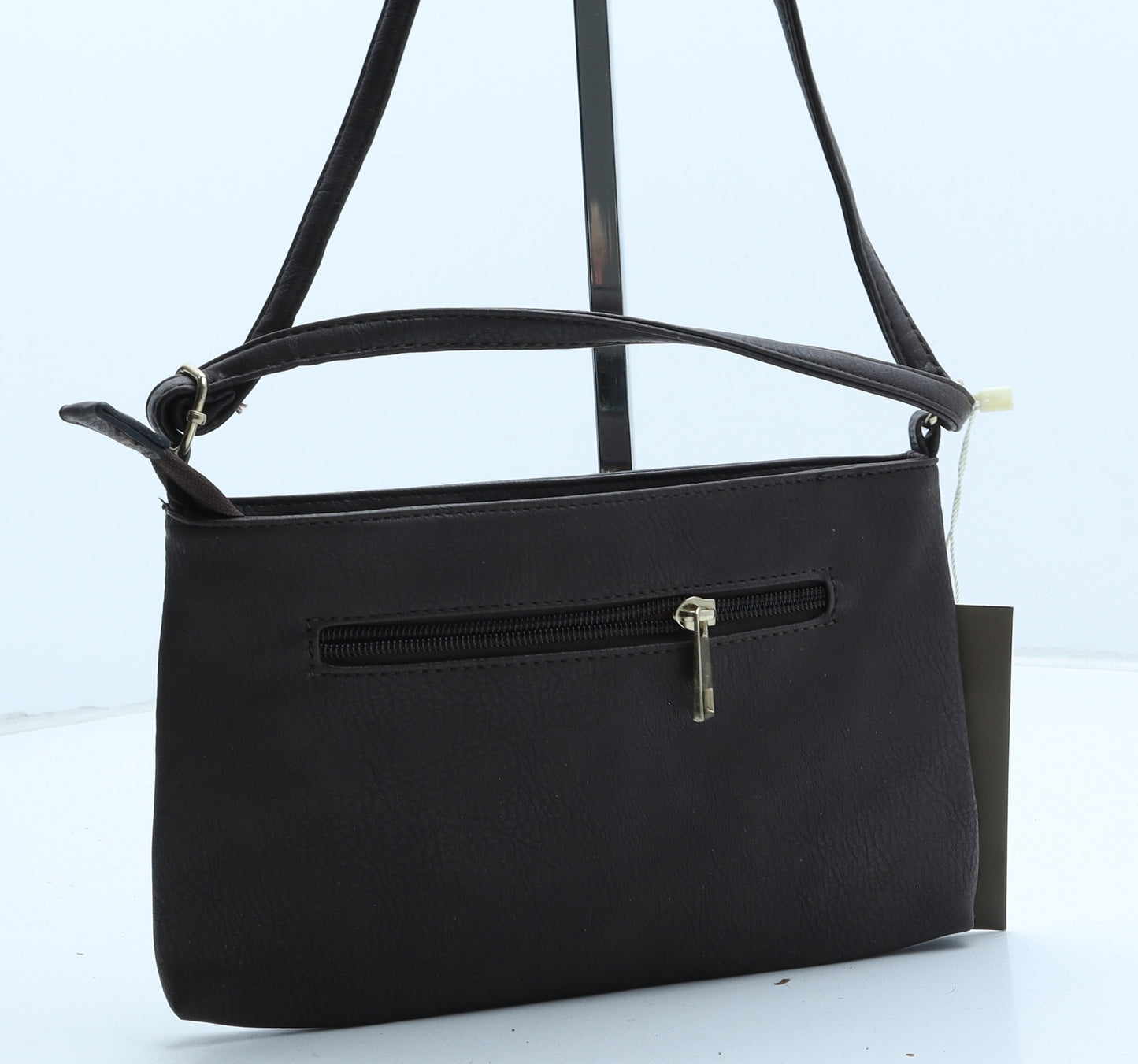 Geux Sac Womens Brown Polyurethane Crossbody Size Small