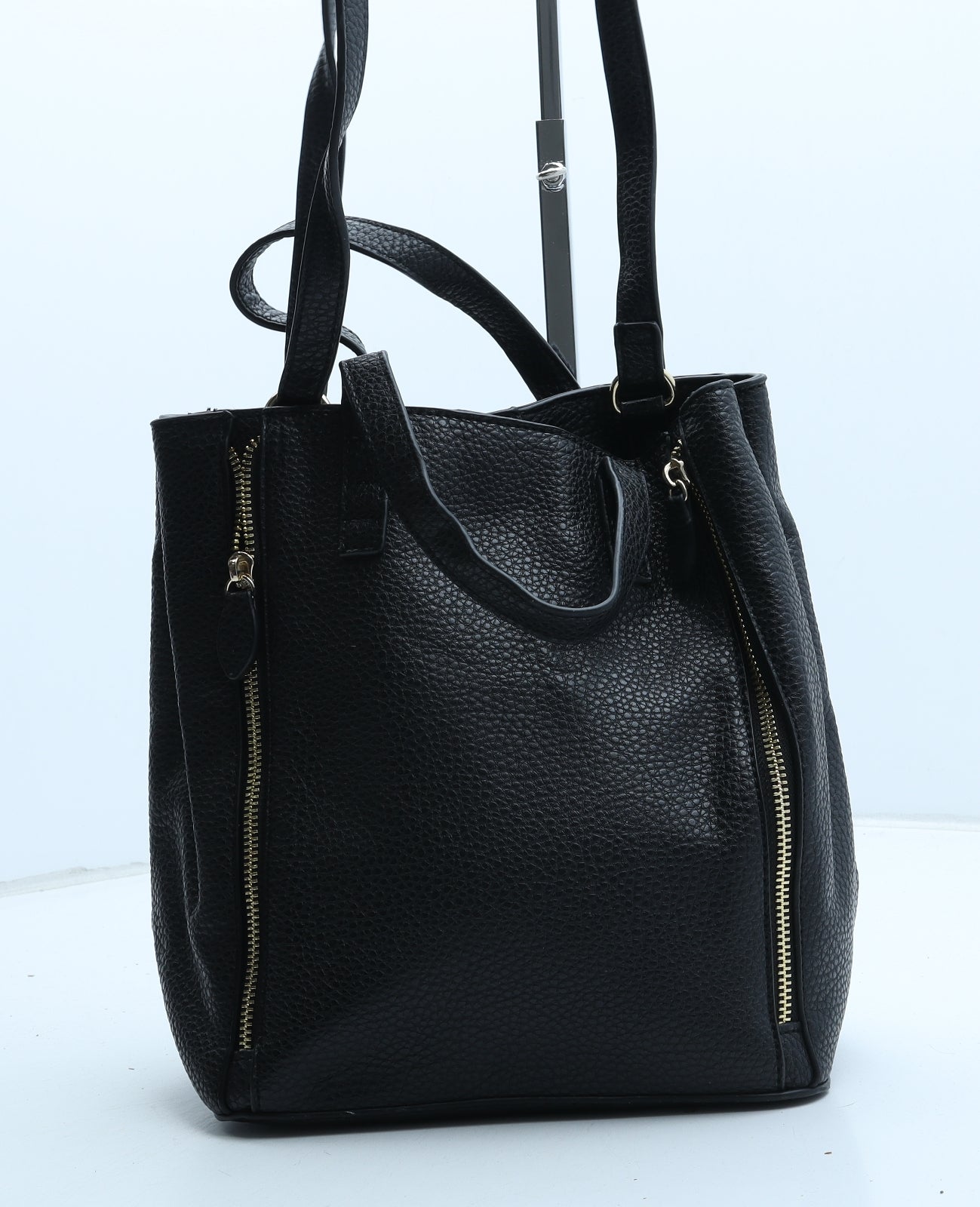 Warehouse Womens Black Polyurethane Crossbody Size Medium
