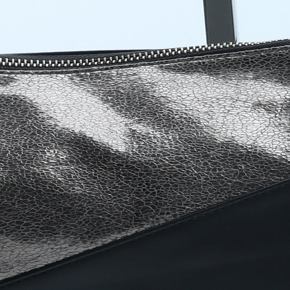 Atmosphere Womens Black Polyurethane Clutch Size Medium