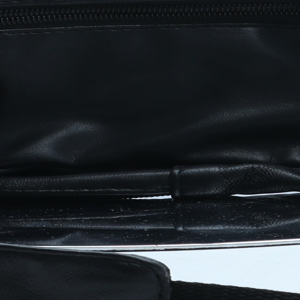 Preworn Womens Black Polyurethane Belt Bag & Waist Pack Size Mini