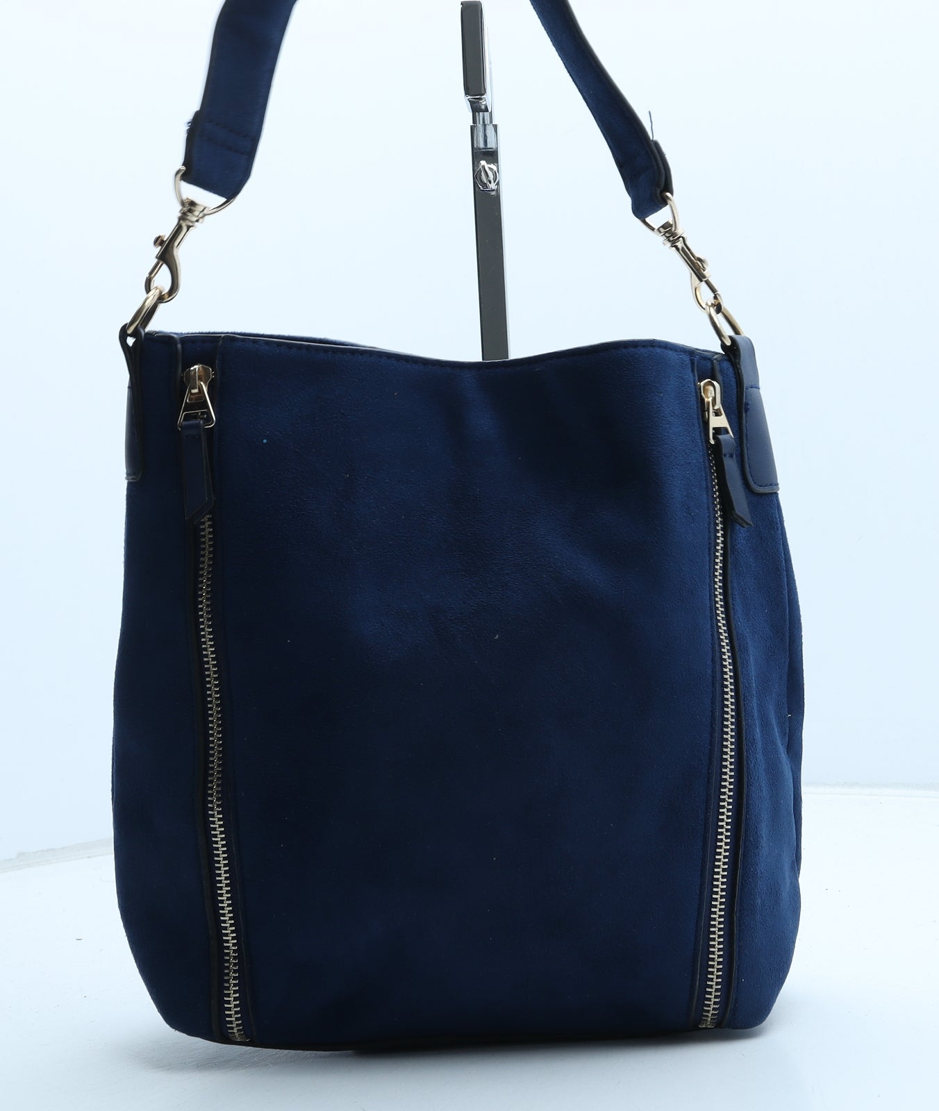 New Look Womens Blue Polyurethane Crossbody Size Medium