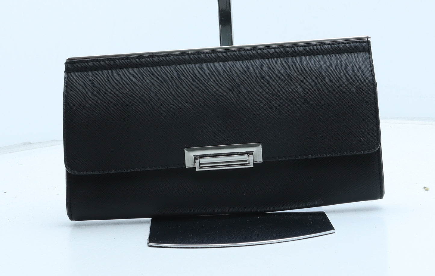 New Look Womens Black Polyurethane Clutch Size Medium