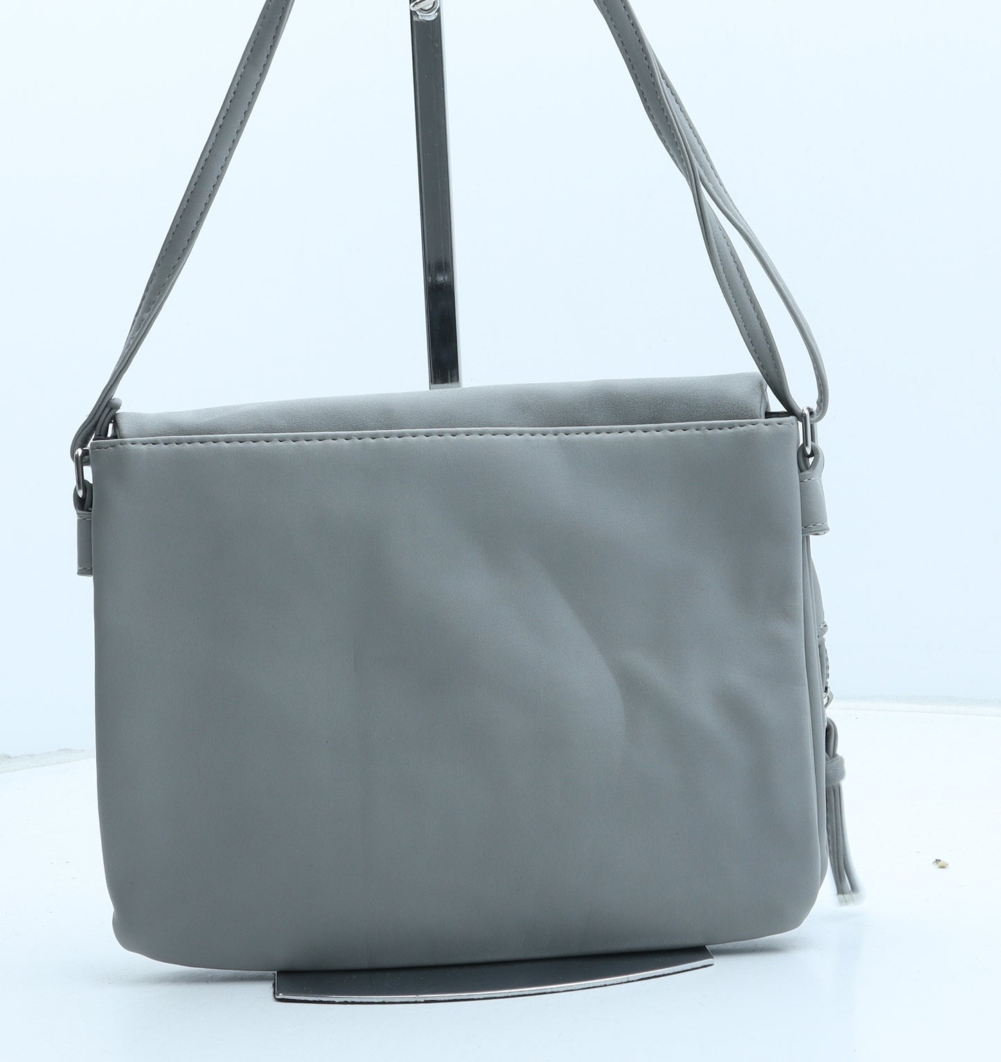 Primark Womens Grey Polyurethane Crossbody Size Medium