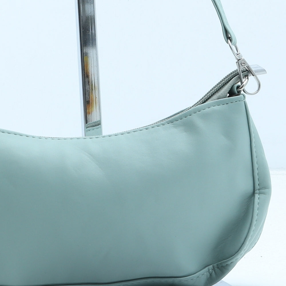 Preworn Womens Green Polyurethane Top Handle Bag Size Small