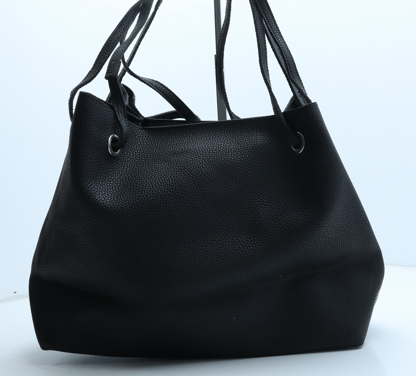 Muy Womens Black Polyurethane Hobo Bag Size Large