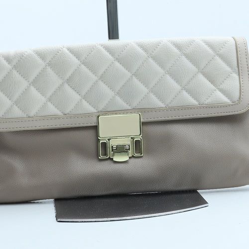 River Island Womens Beige Polyurethane Clutch Size Medium