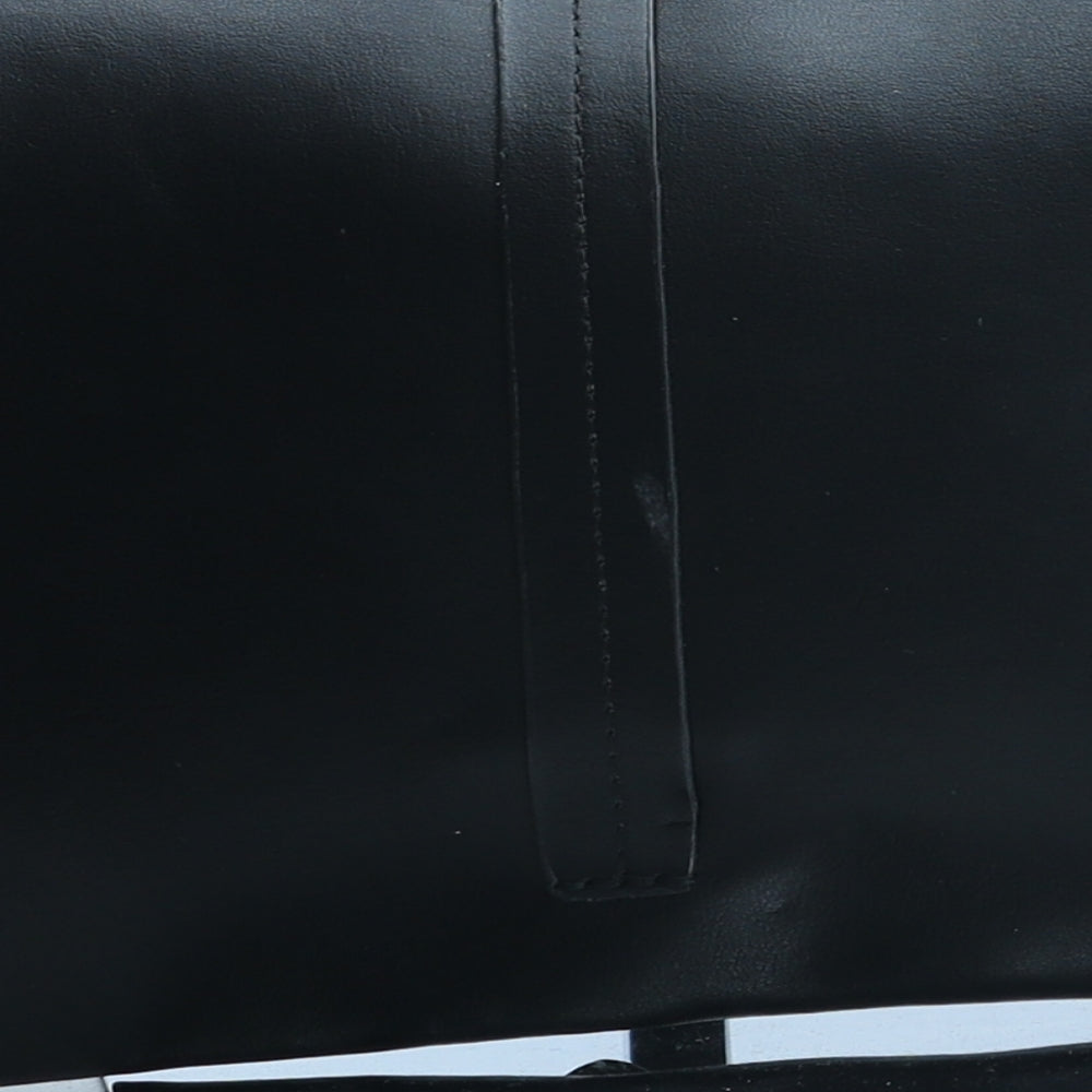 Topshop Womens Black Polyurethane Clutch Size Small