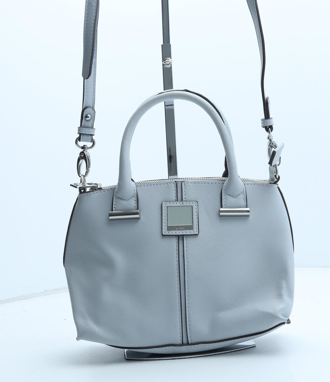 Debenhams Womens Grey Polyurethane Crossbody Size Small