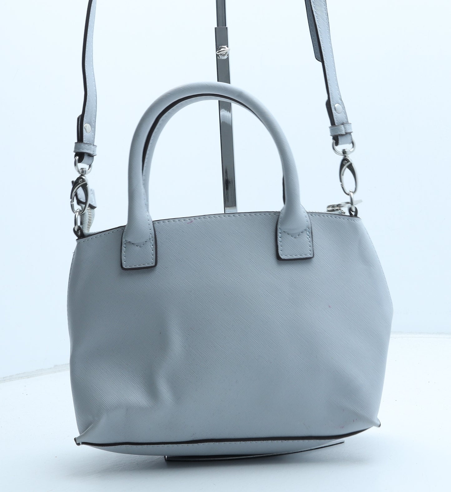 Debenhams Womens Grey Polyurethane Crossbody Size Small