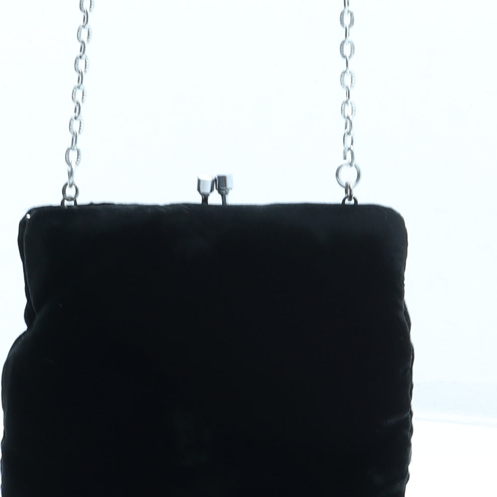 Preworn Womens Black Polyester Clutch Size Small