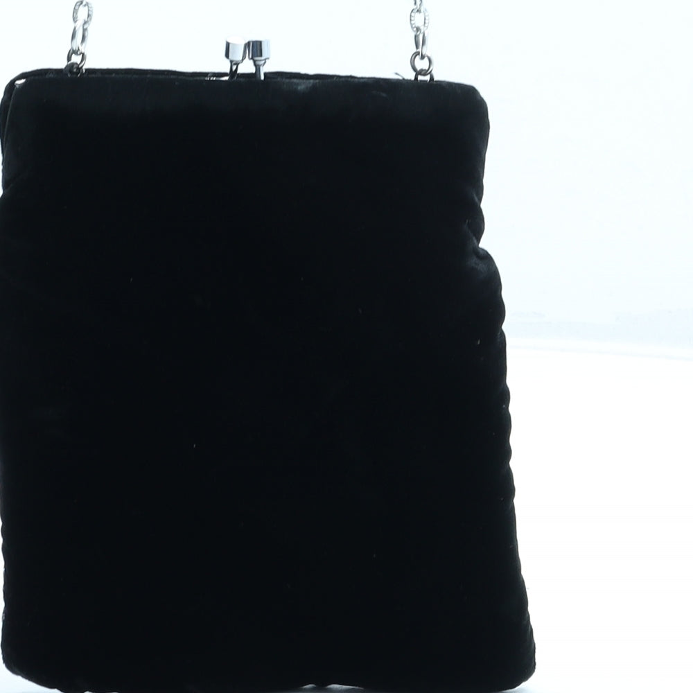 Preworn Womens Black Polyester Clutch Size Small
