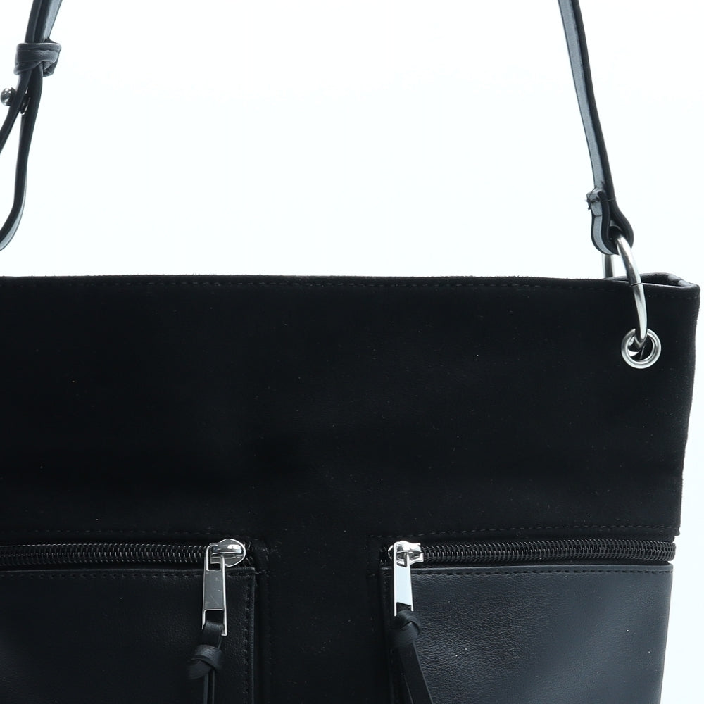 Preworn Womens Black Polyurethane Tote Size Medium