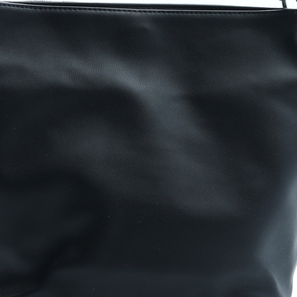 Preworn Womens Black Polyurethane Tote Size Medium