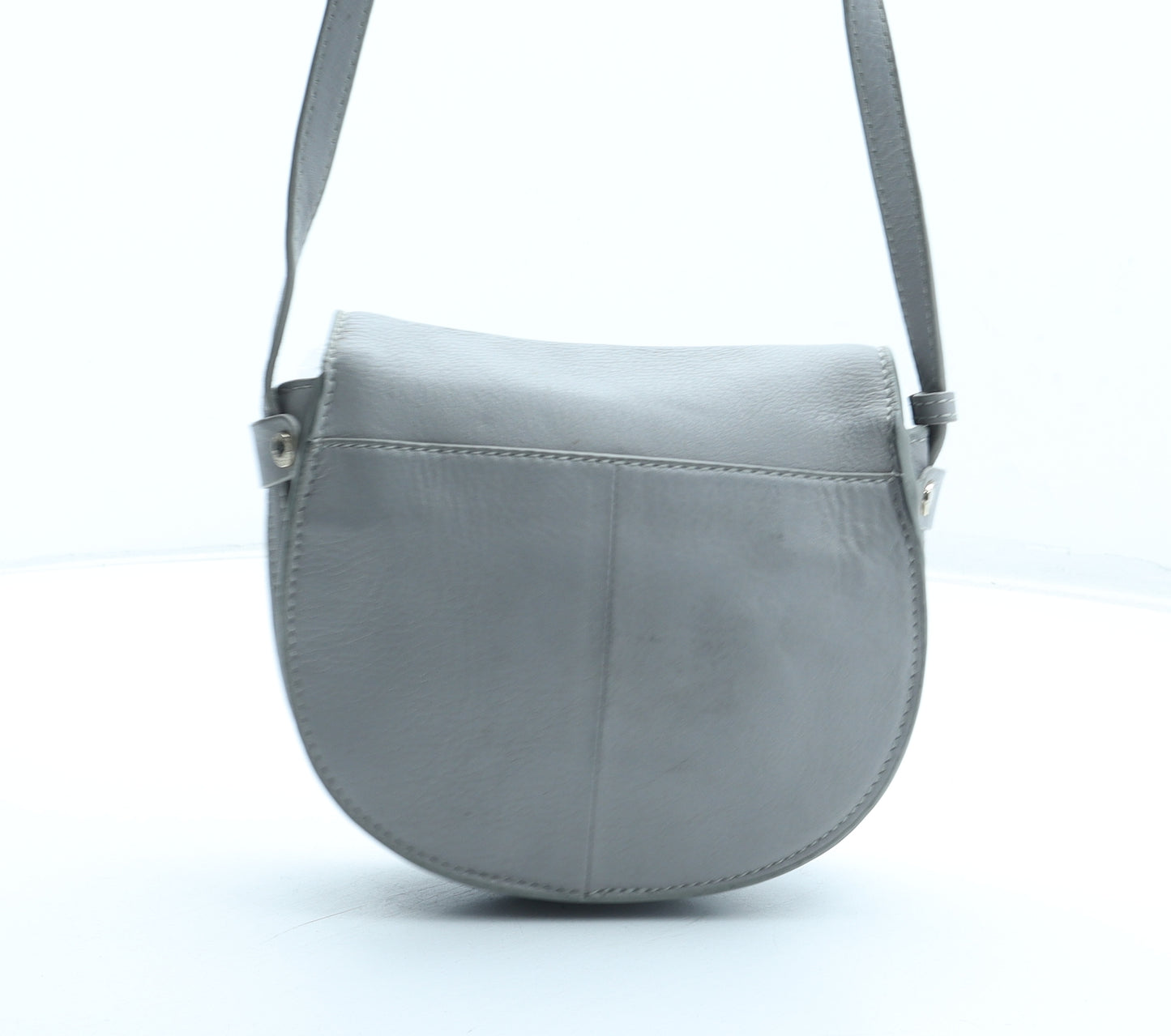 Paul Costelloe Womens Grey Leather Crossbody Size Small