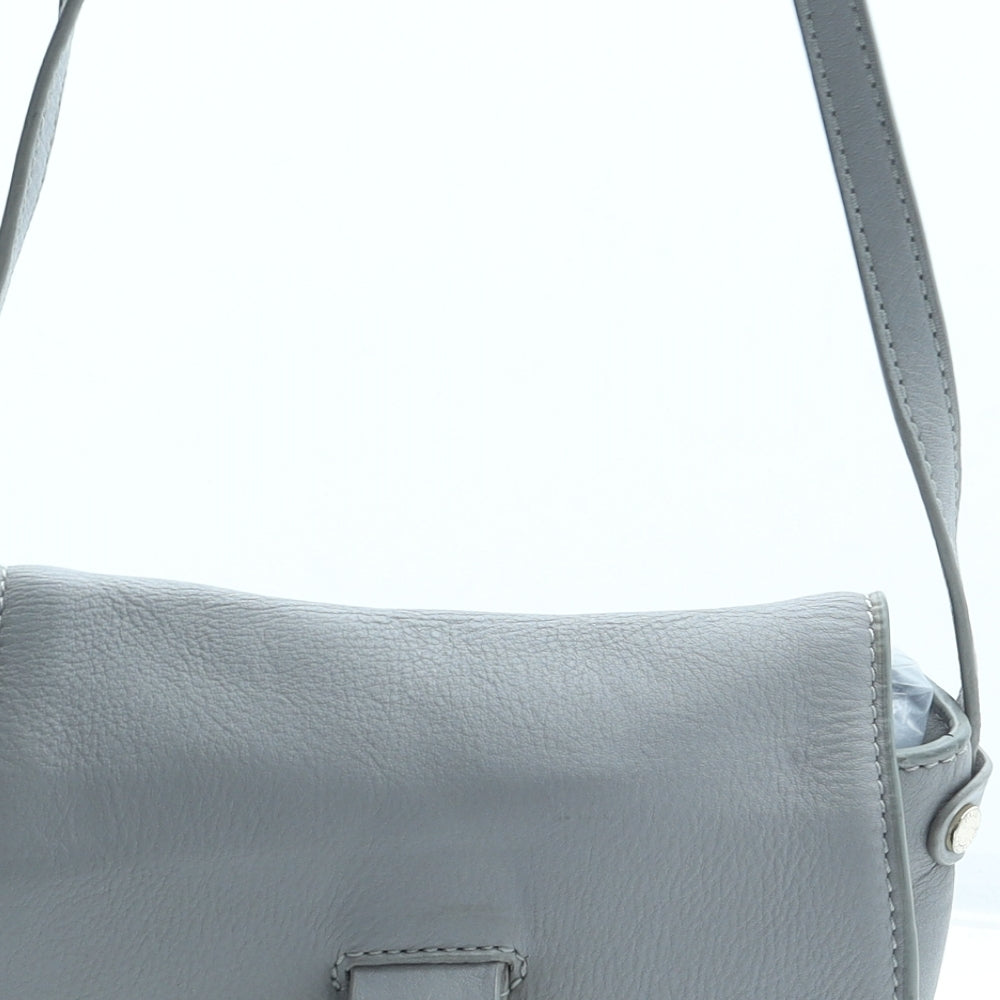 Paul Costelloe Womens Grey Leather Crossbody Size Small