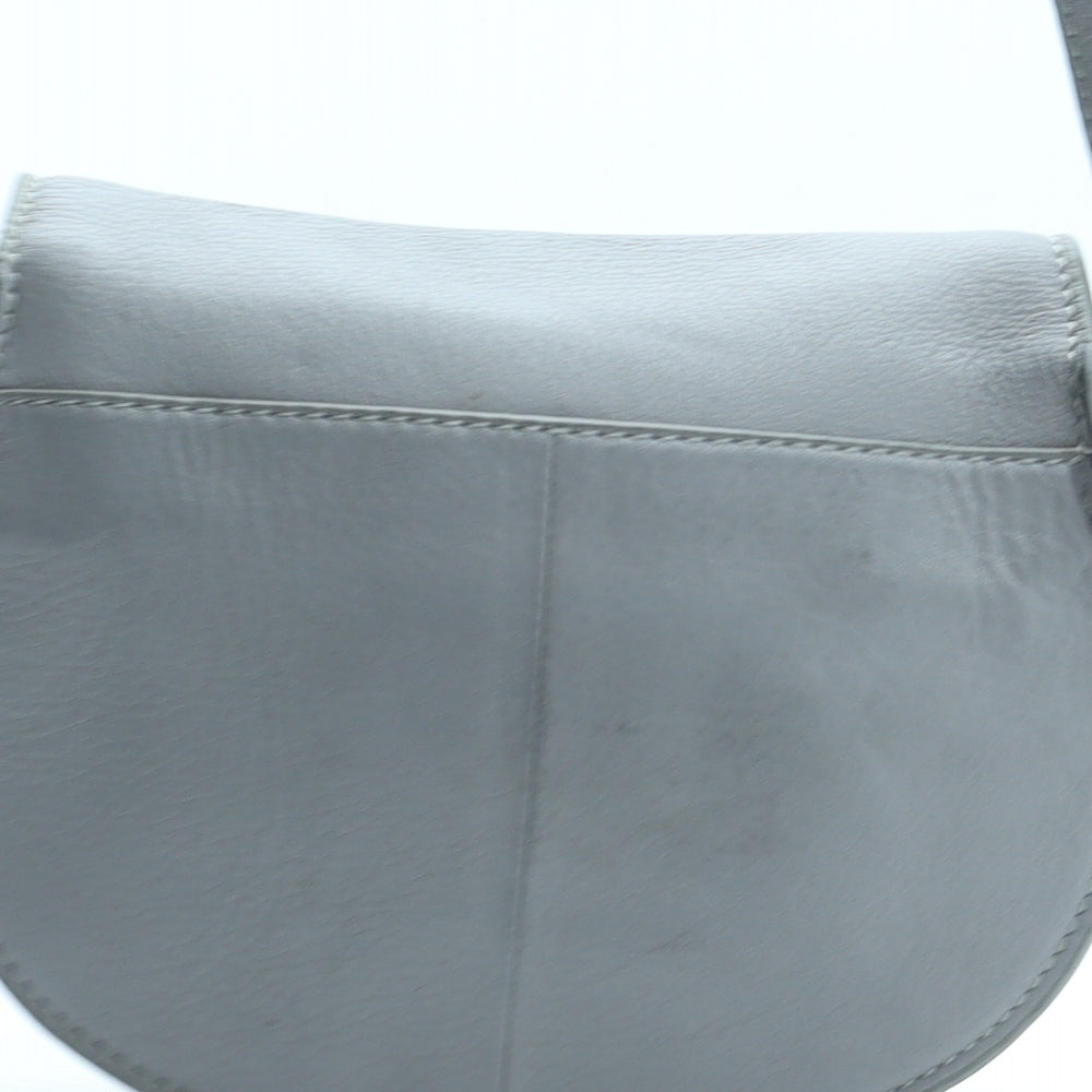 Paul Costelloe Womens Grey Leather Crossbody Size Small