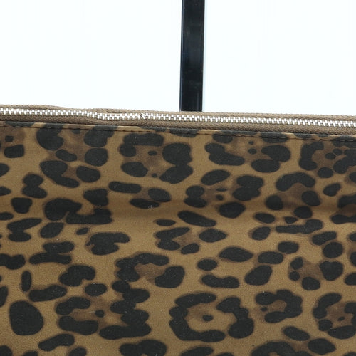 Atmosphere Womens Brown Animal Print Polyester Clutch Size Small - Leopard Print