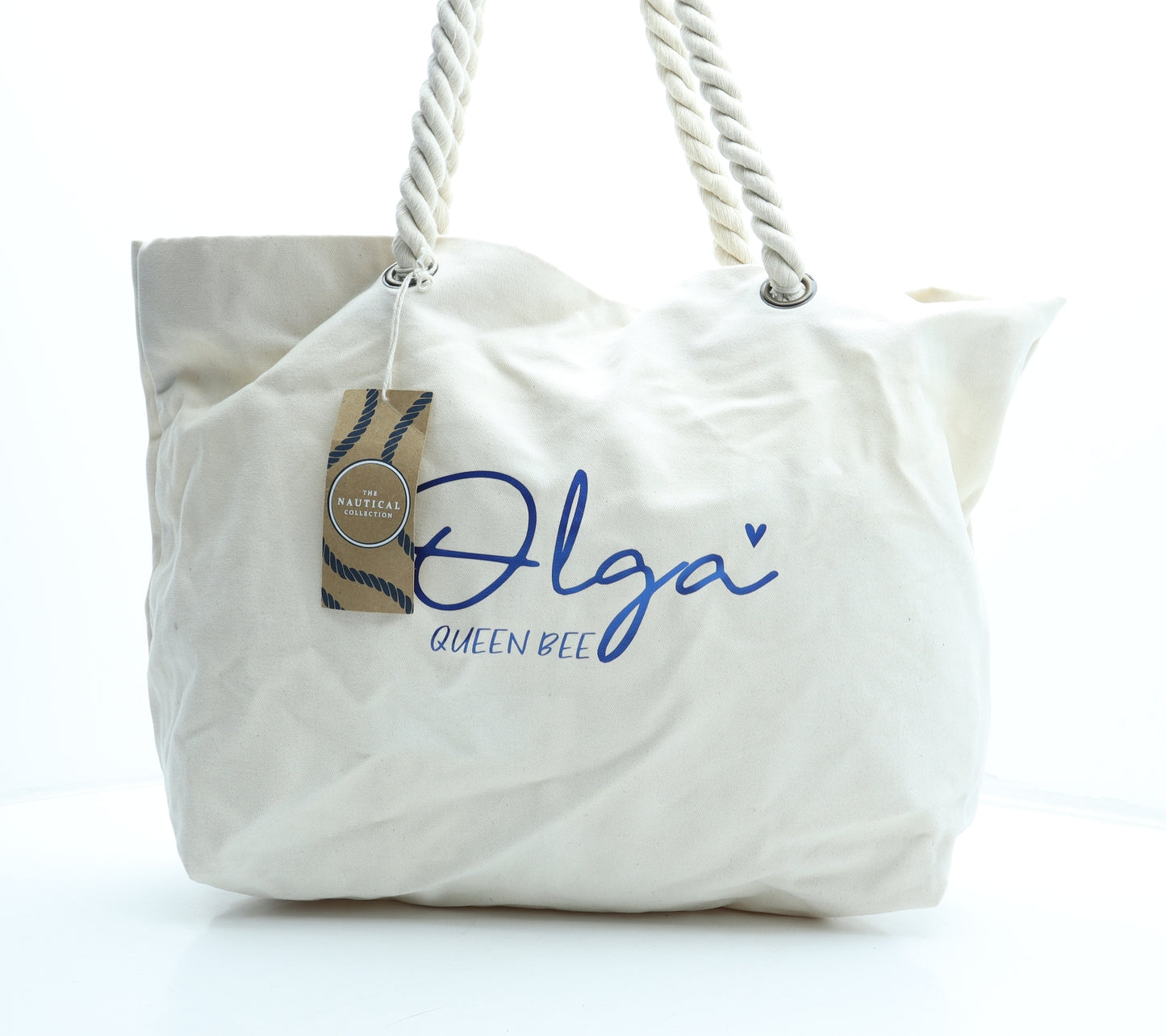 Westford Mill Womens Beige Cotton Tote Size Large - Olga Queen Bee