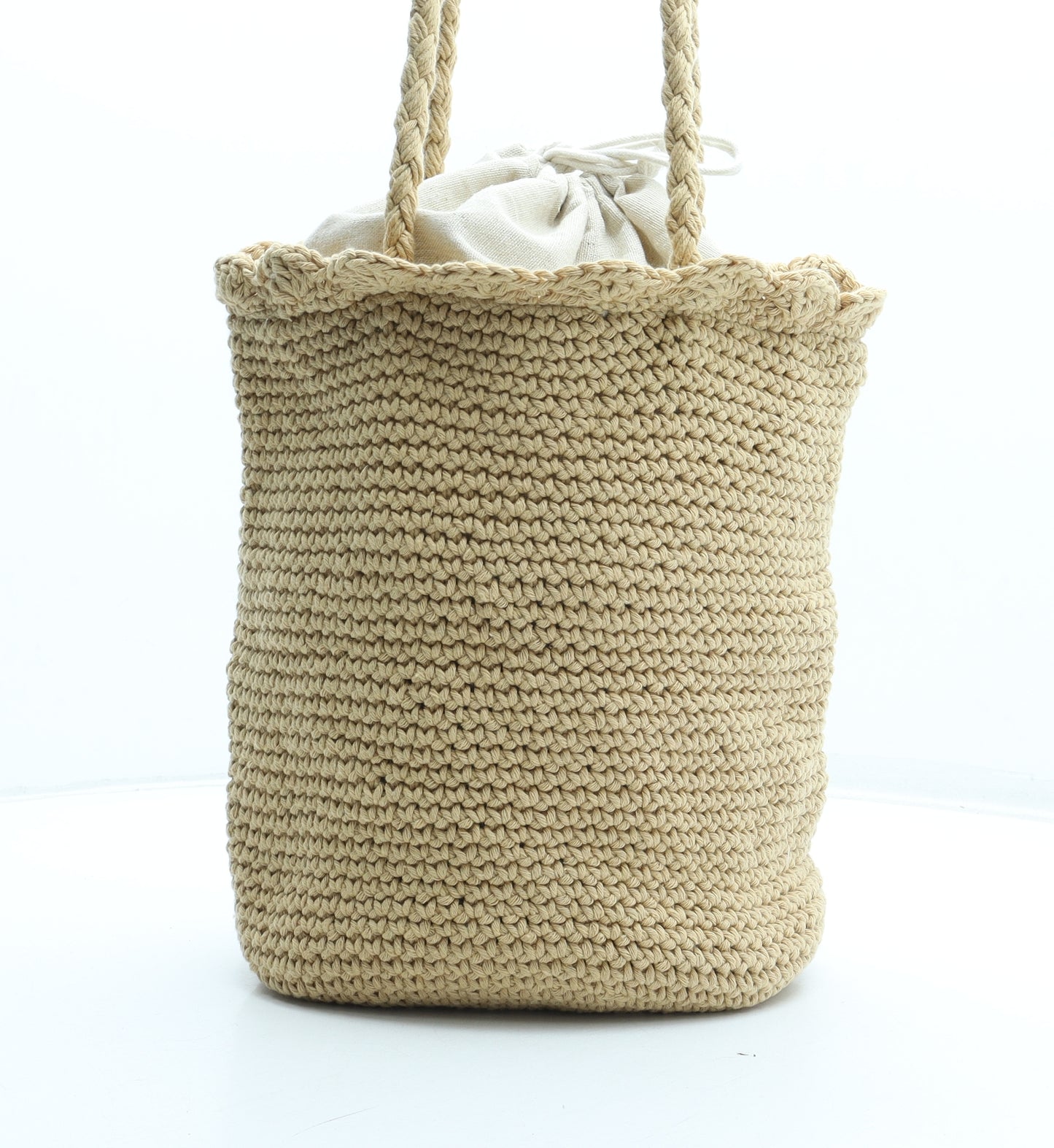 National Trust Womens Beige Cotton Pouch Size Medium